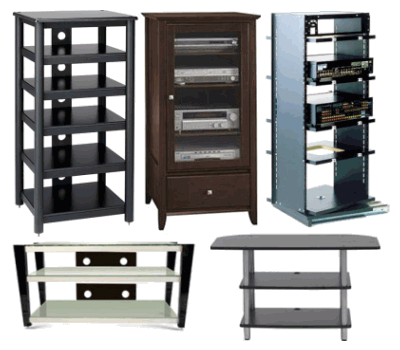 LCD AUDIO COMPONENT RACK CABINET WOOD | Wooden Cabinets Design Ideas